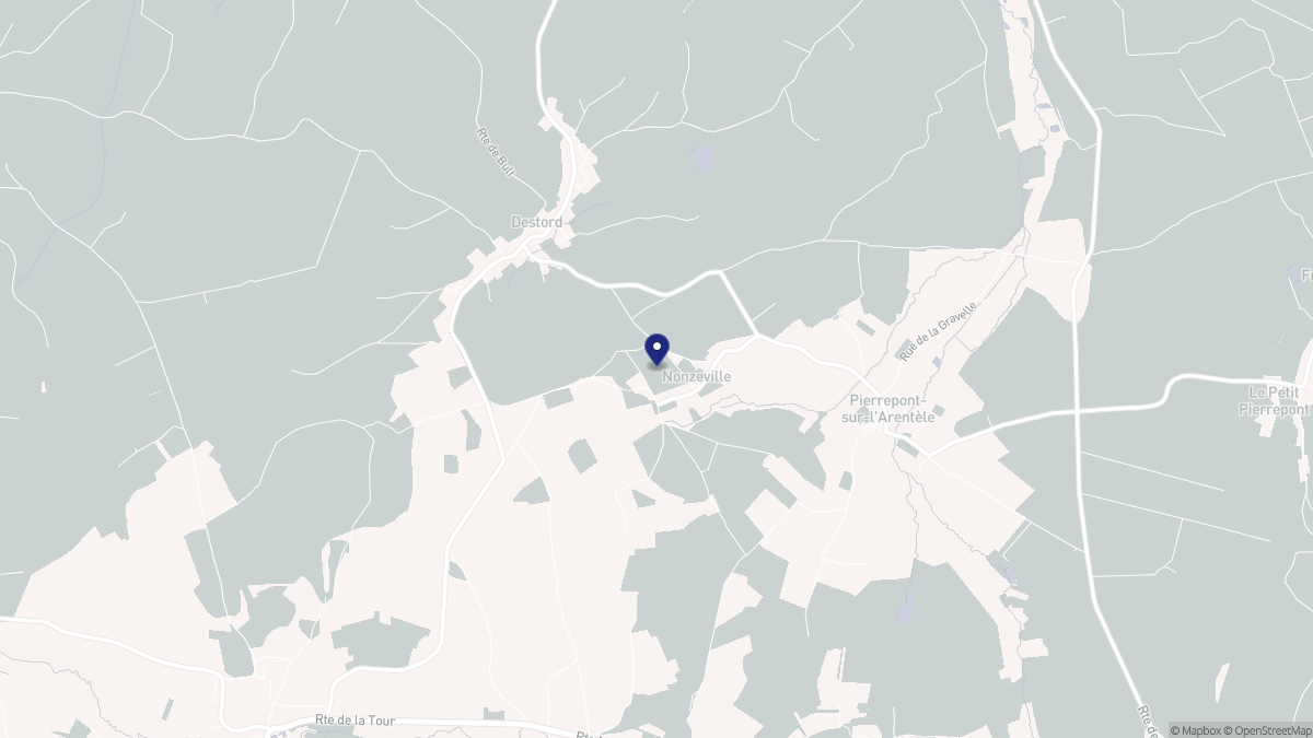 Aperçu cartographique de Nonzeville, centré sur la commune