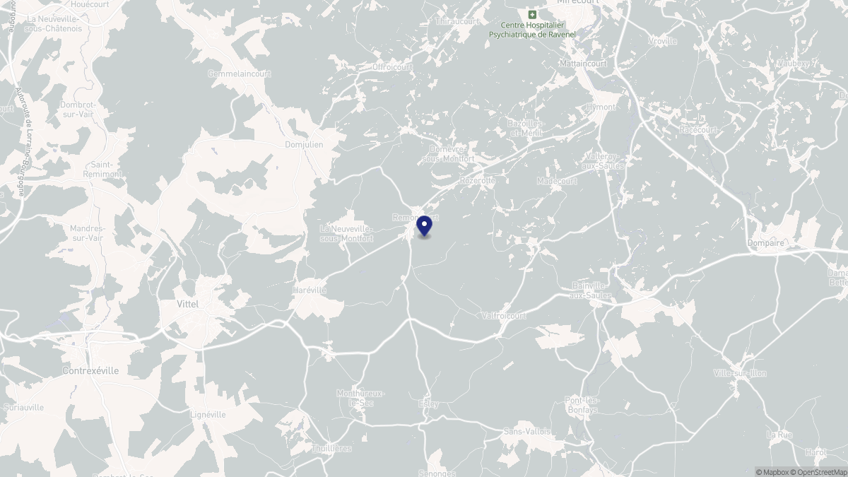 Aperçu cartographique de Remoncourt, centré sur la commune