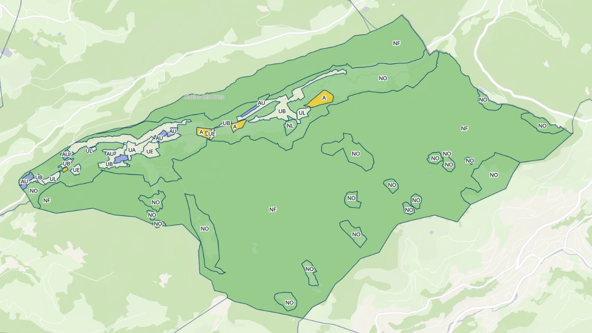 Aperçu cartographique de Rochesson, centré sur la commune