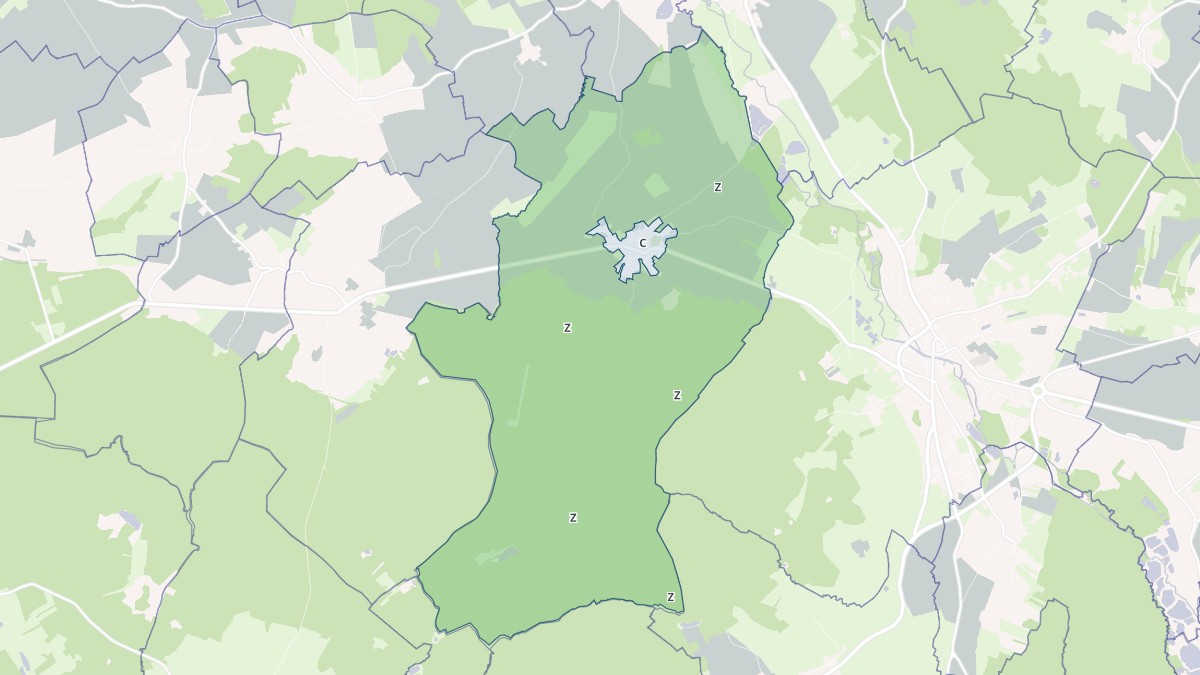 Aperçu cartographique de Romont, centré sur la commune