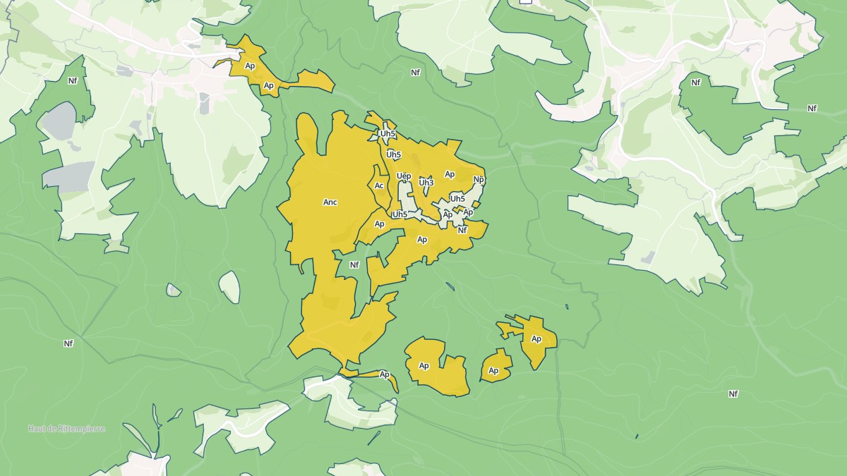 Aperçu cartographique de Saint-Jean-d'Ormont, centré sur la commune