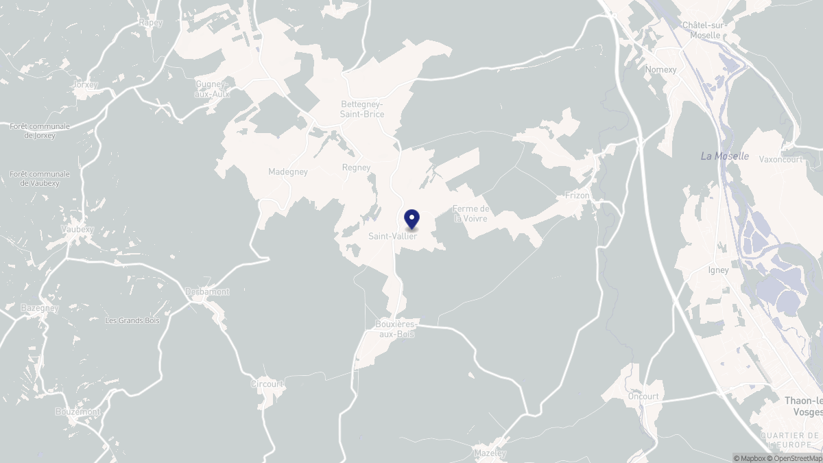 Aperçu cartographique de Saint-Vallier, centré sur la commune