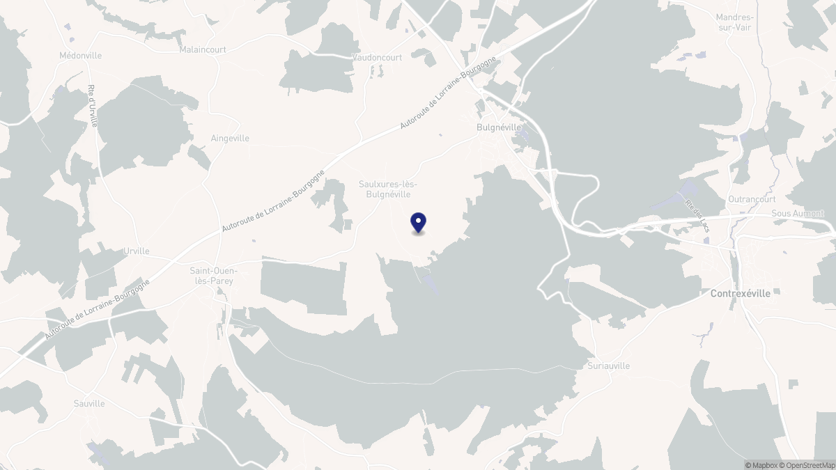 Aperçu cartographique de Saulxures-lès-Bulgnéville, centré sur la commune