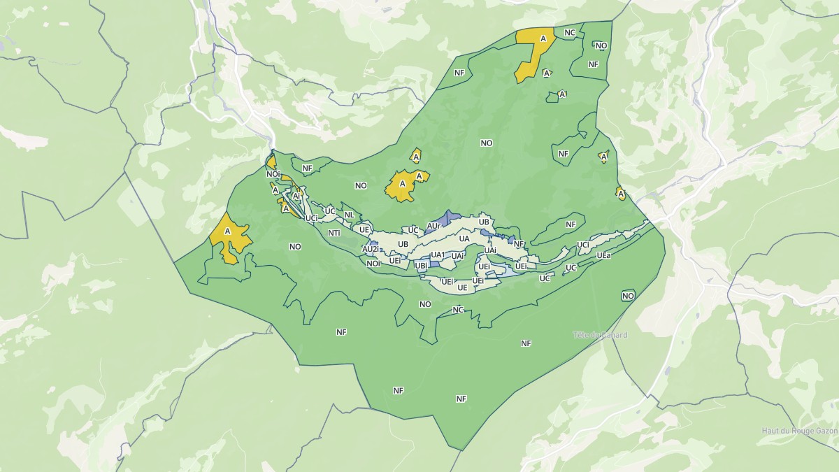 Aperçu cartographique de Saulxures-sur-Moselotte, centré sur la commune