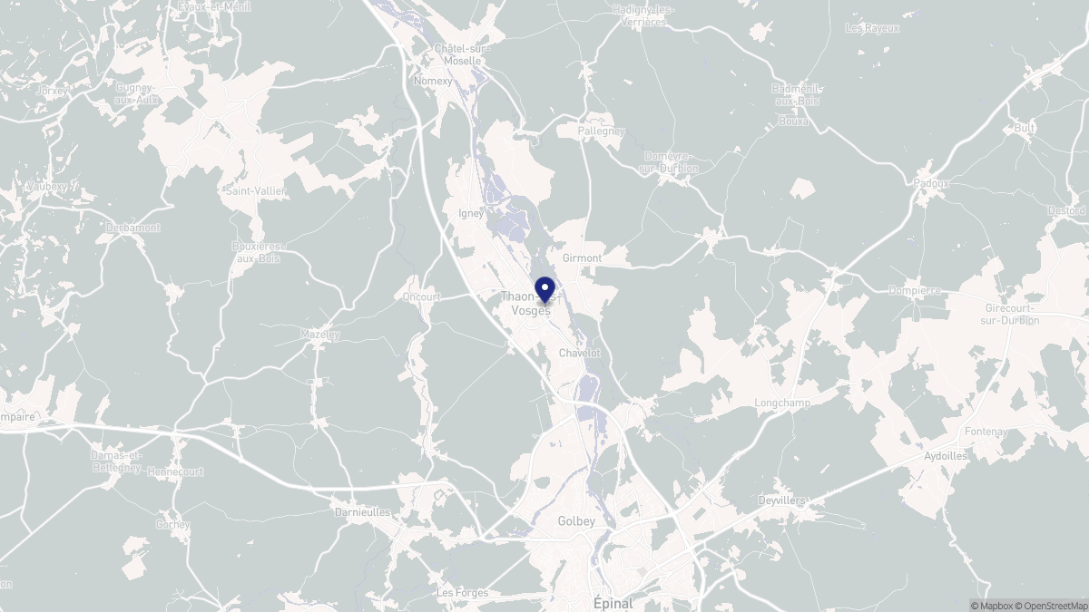 Aperçu cartographique de Thaon-les-Vosges, centré sur la commune