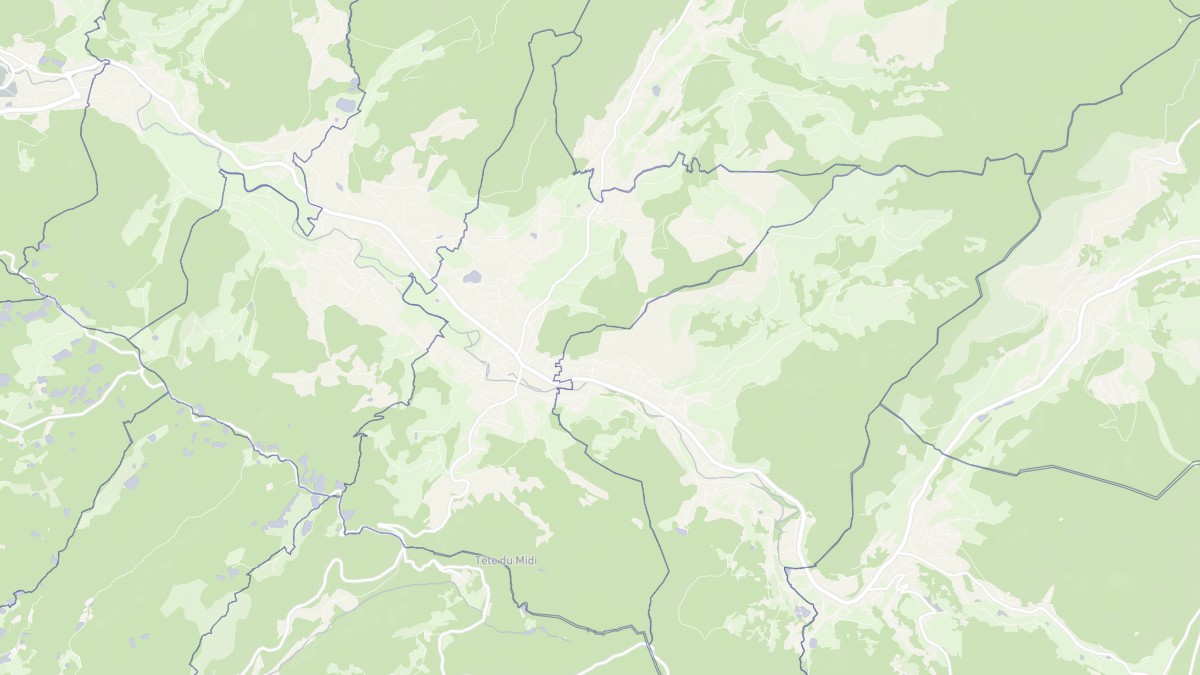Aperçu cartographique de Le Thillot, centré sur la commune