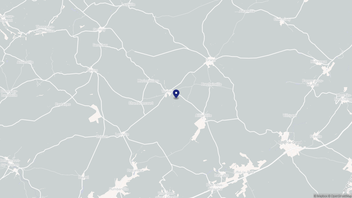 Aperçu cartographique de Trampot, centré sur la commune