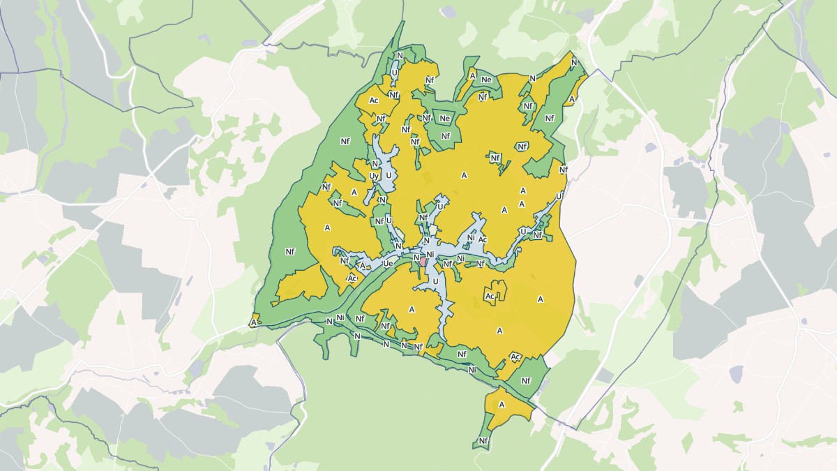 Aperçu cartographique de Uriménil, centré sur la commune