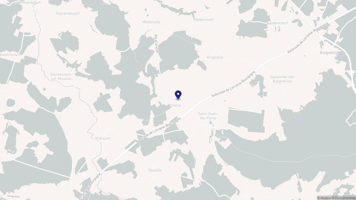 Aperçu cartographique de Urville, centré sur la commune
