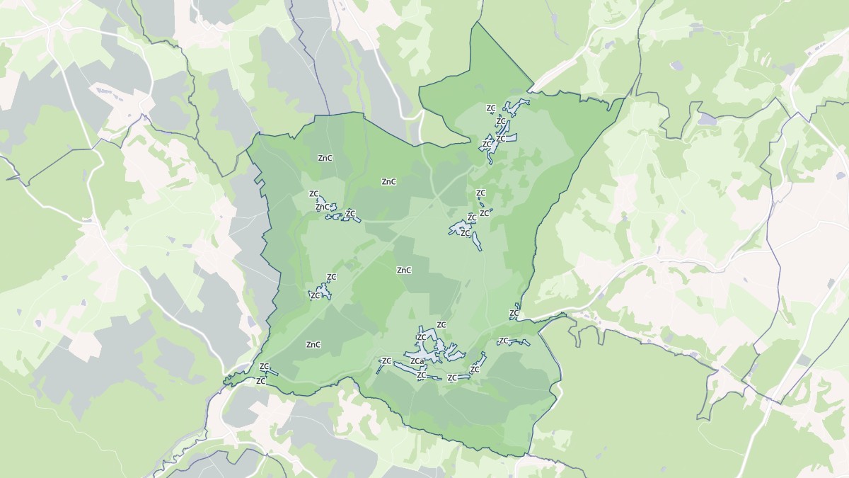 Aperçu cartographique de Uzemain, centré sur la commune
