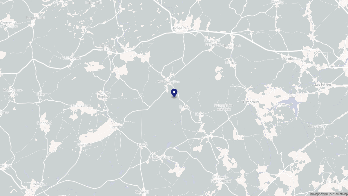 Aperçu cartographique de Ville-sur-Illon, centré sur la commune