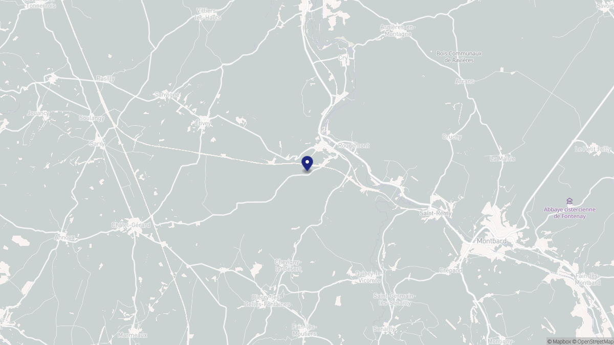 Aperçu cartographique de Aisy-sur-Armançon, centré sur la commune