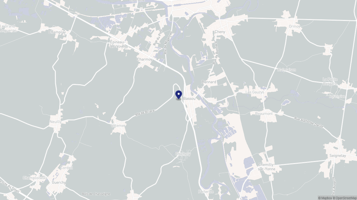 Aperçu cartographique de Bassou, centré sur la commune