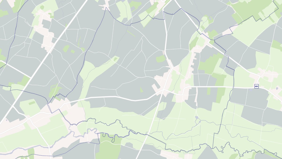 Aperçu cartographique de Beugnon, centré sur la commune