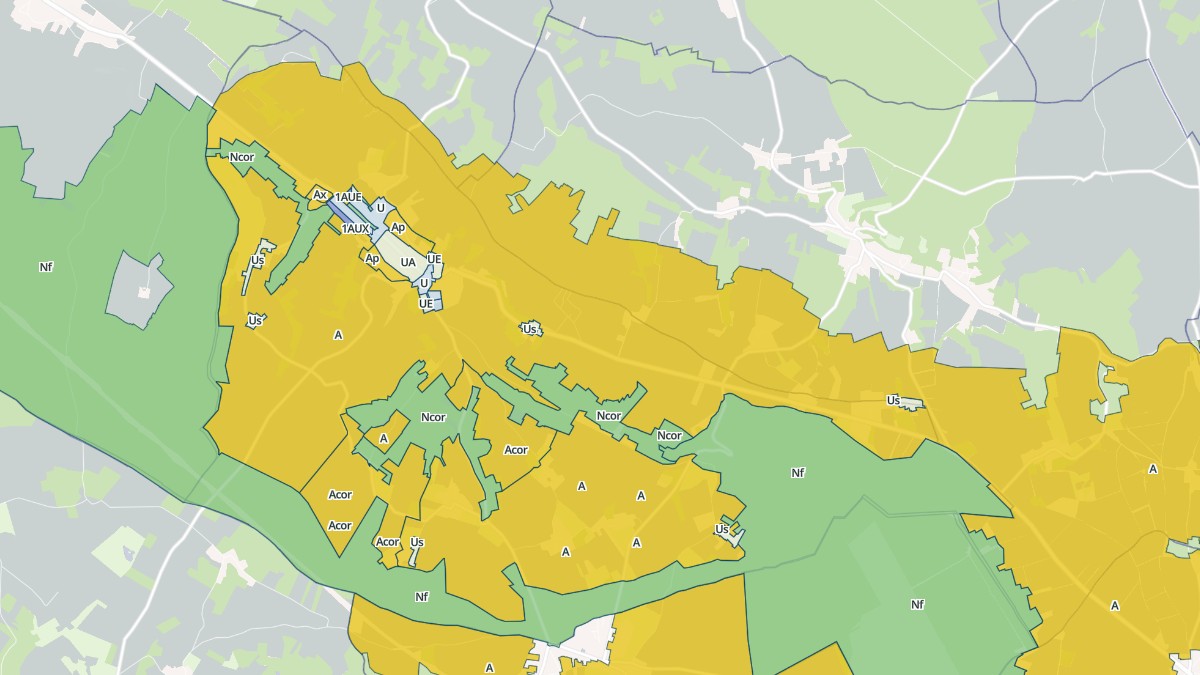 Aperçu cartographique de Cerisiers, centré sur la commune