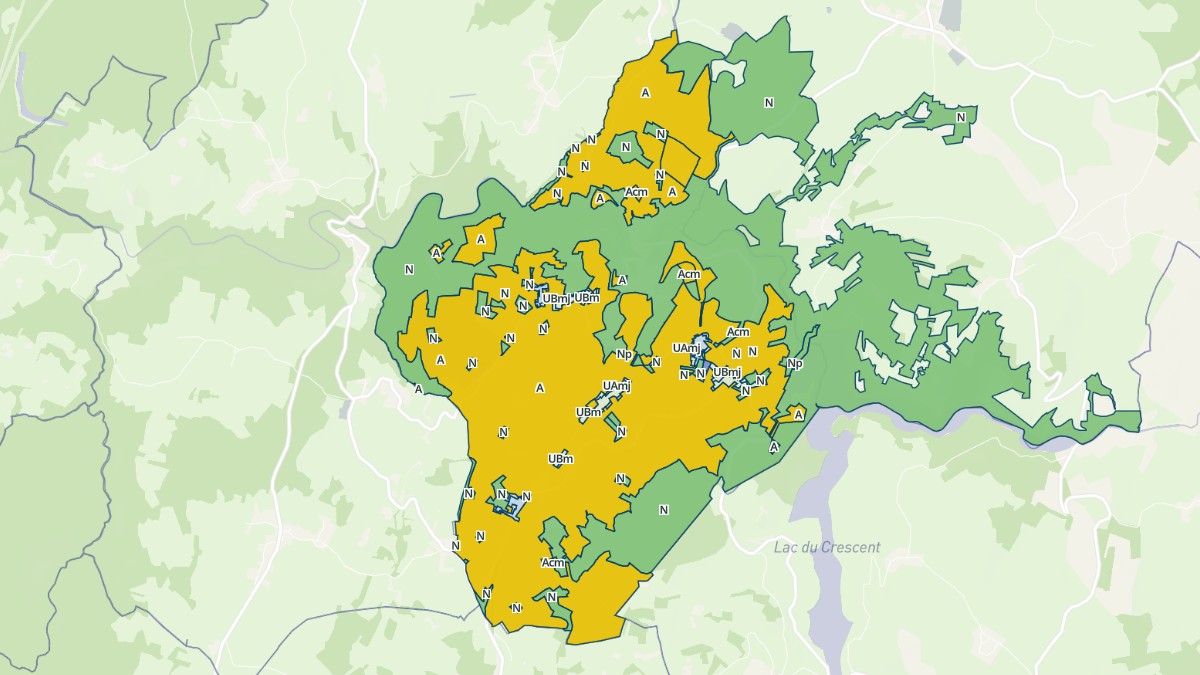 Aperçu cartographique de Chastellux-sur-Cure, centré sur la commune