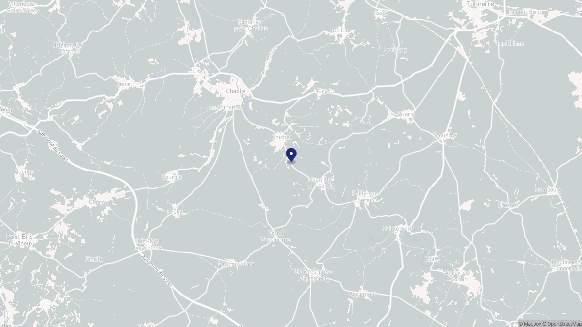 Aperçu cartographique de Chichée, centré sur la commune