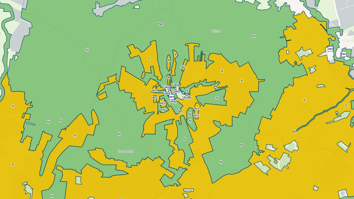 Aperçu cartographique de Domecy-sur-le-Vault, centré sur la commune