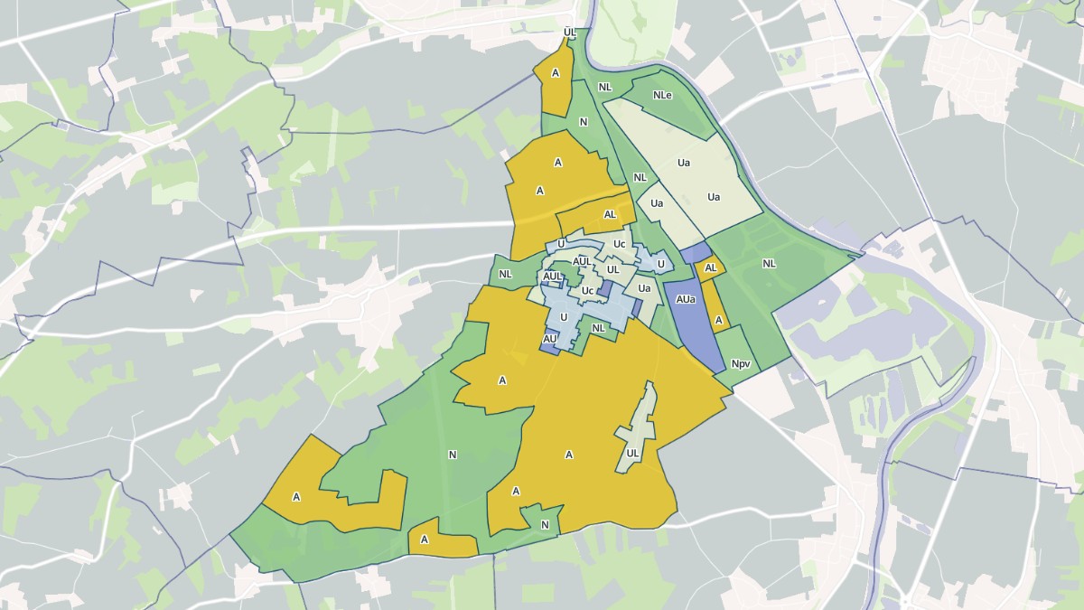 Aperçu cartographique de Gron, centré sur la commune