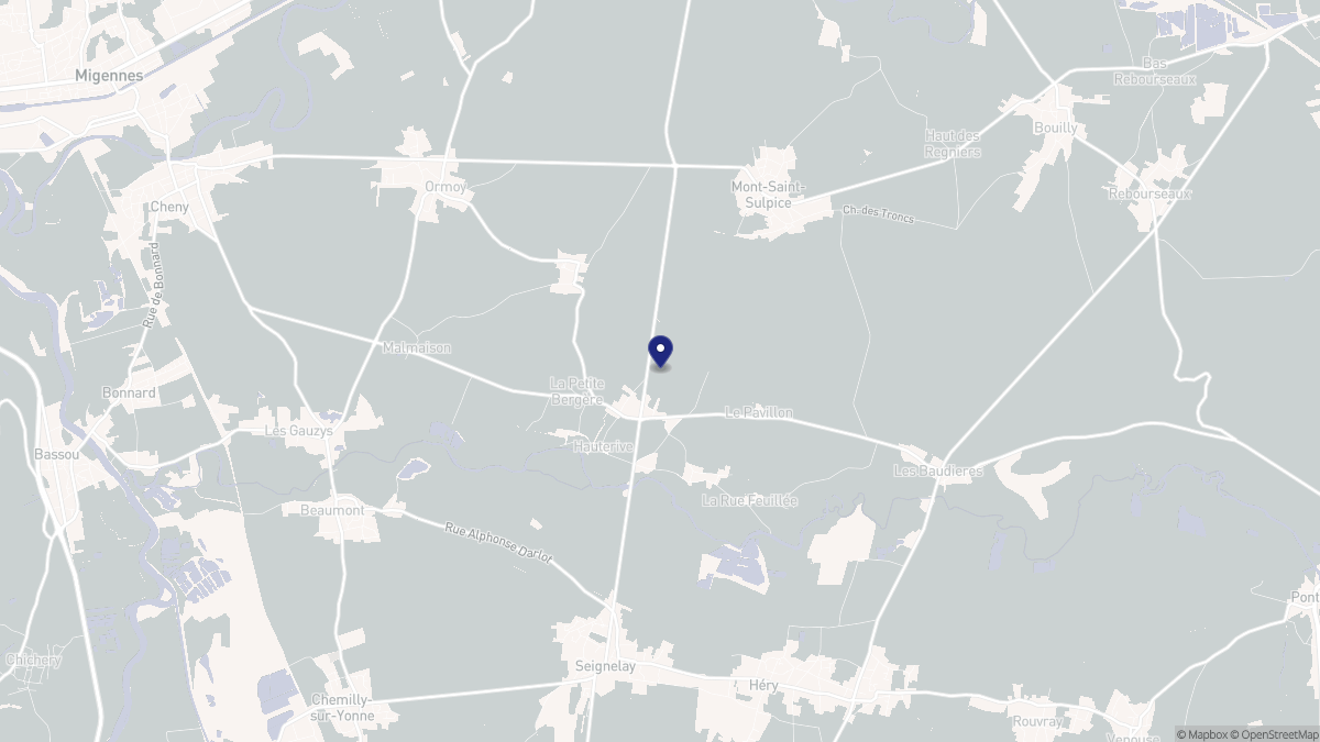 Aperçu cartographique de Hauterive, centré sur la commune