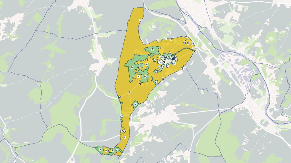 Aperçu cartographique de Jussy, centré sur la commune