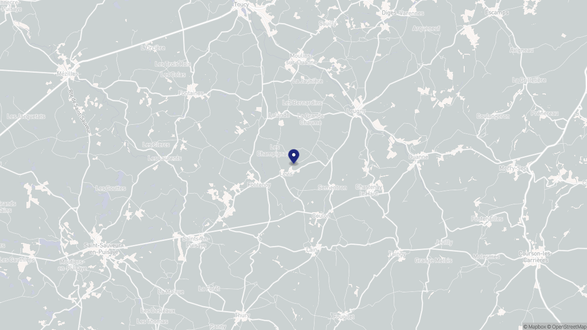 Aperçu cartographique de Levis, centré sur la commune