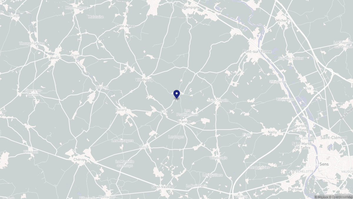 Aperçu cartographique de Lixy, centré sur la commune