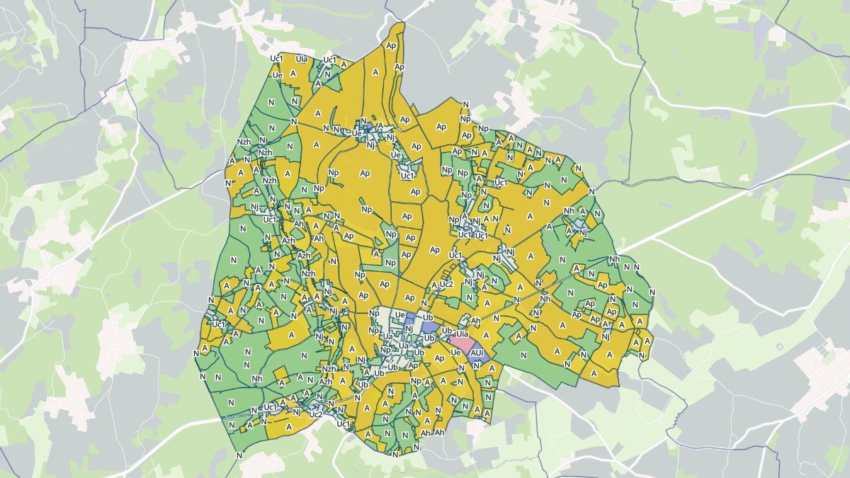 Aperçu cartographique de Pourrain, centré sur la commune