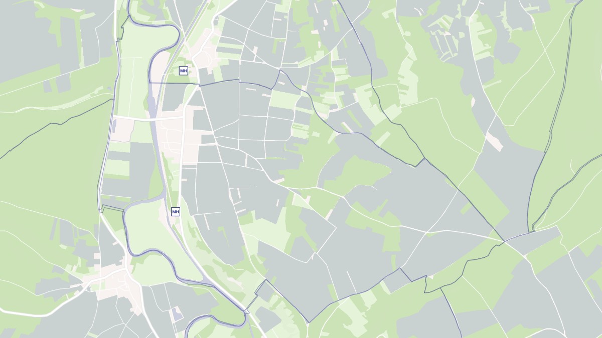 Aperçu cartographique de Prégilbert, centré sur la commune