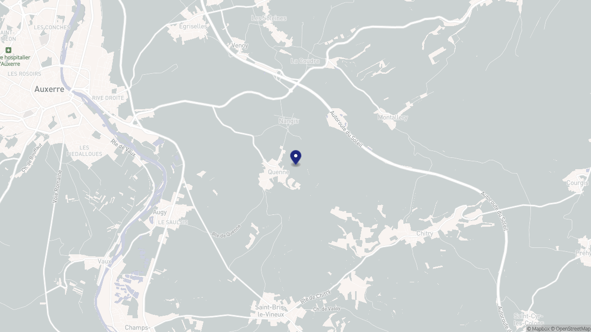 Aperçu cartographique de Quenne, centré sur la commune