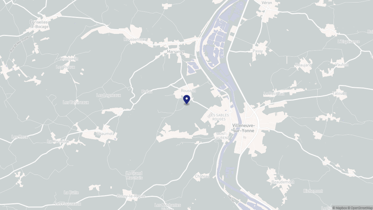 Aperçu cartographique de Rousson, centré sur la commune