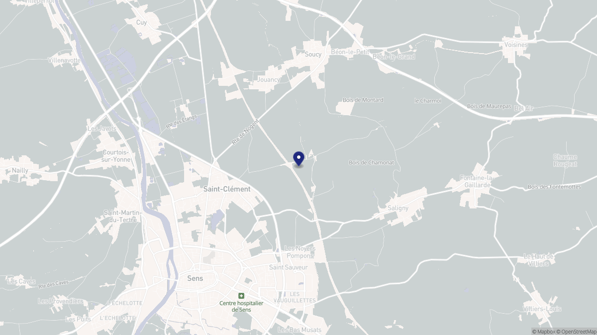 Aperçu cartographique de Saint-Clément, centré sur la commune