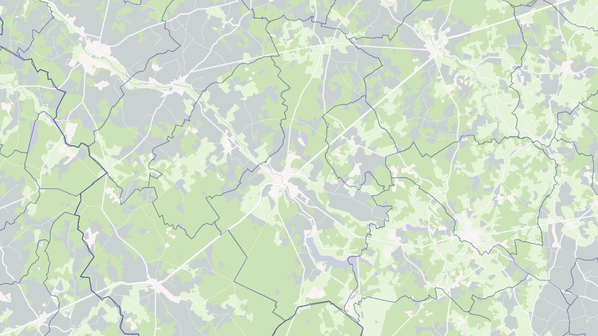 Aperçu cartographique de Saint-Fargeau, centré sur la commune