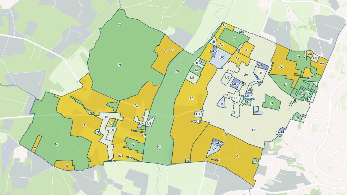Aperçu cartographique de Saint-Georges-sur-Baulche, centré sur la commune