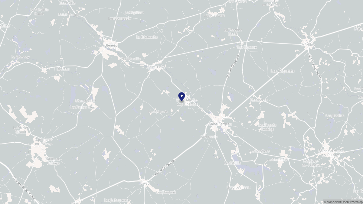 Aperçu cartographique de Saint-Martin-des-Champs, centré sur la commune