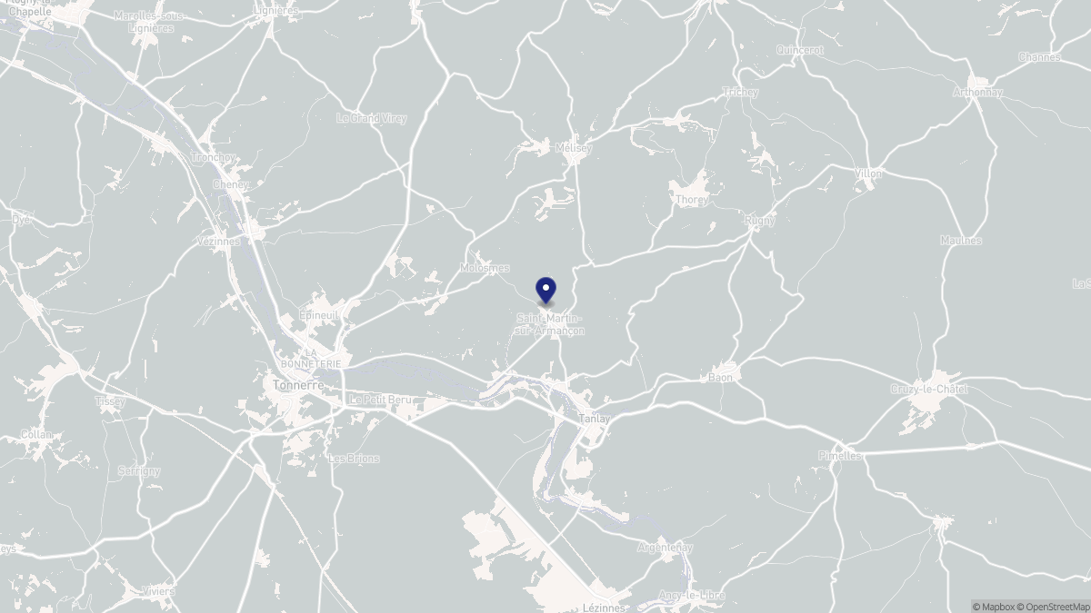Aperçu cartographique de Saint-Martin-sur-Armançon, centré sur la commune