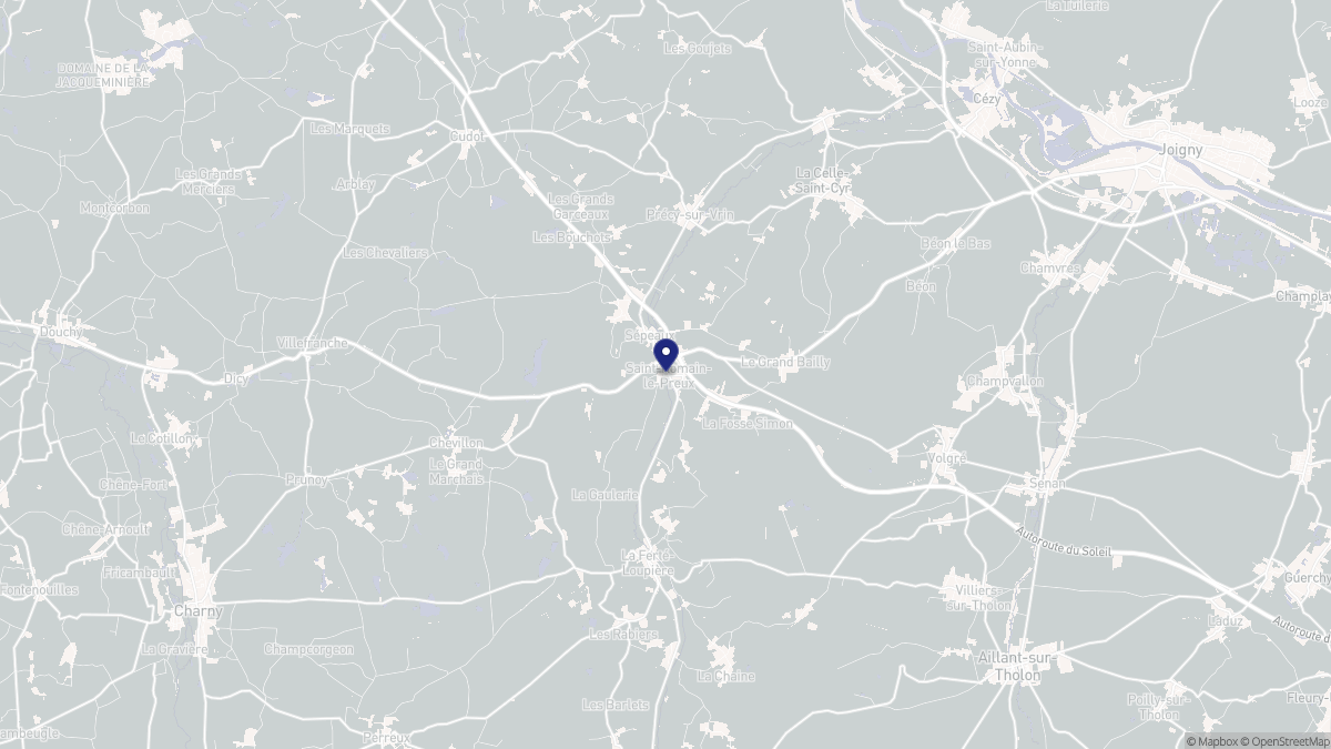 Aperçu cartographique de Sépeaux-Saint Romain, centré sur la commune