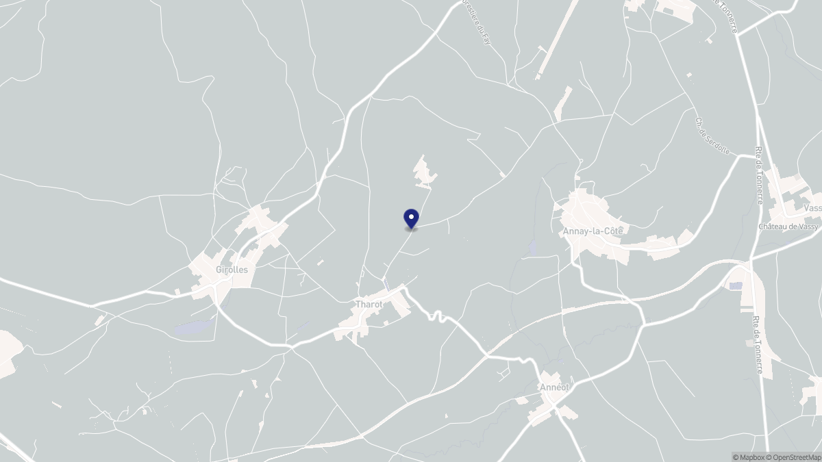 Aperçu cartographique de Tharot, centré sur la commune