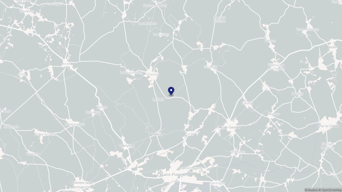 Aperçu cartographique de Turny, centré sur la commune