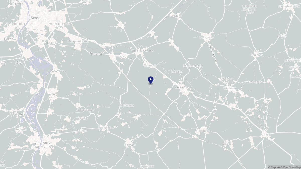 Aperçu cartographique de Vaumort, centré sur la commune