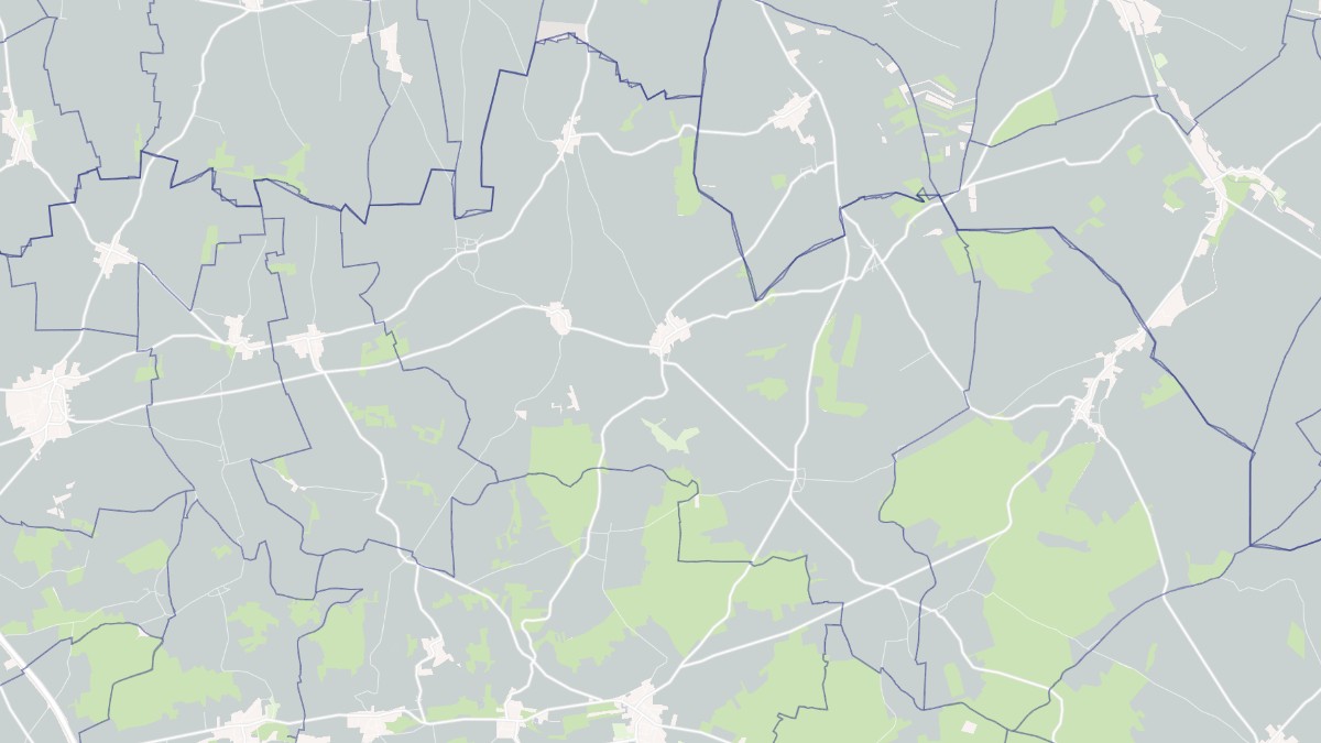 Aperçu cartographique de Perceneige, centré sur la commune