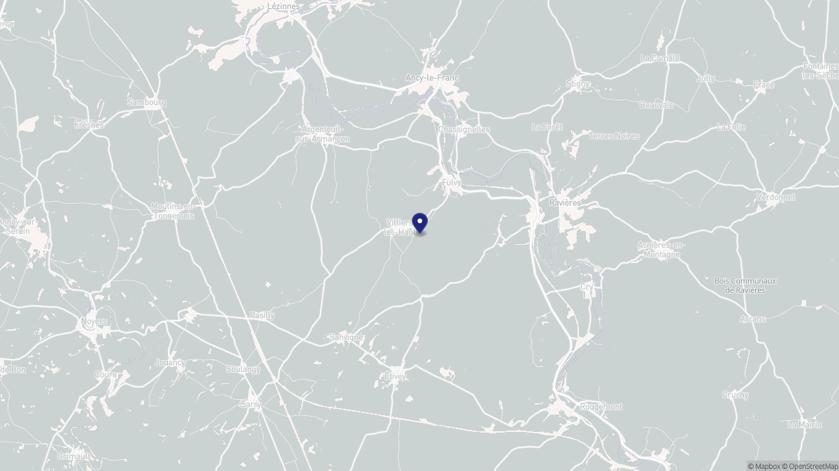 Aperçu cartographique de Villiers-les-Hauts, centré sur la commune