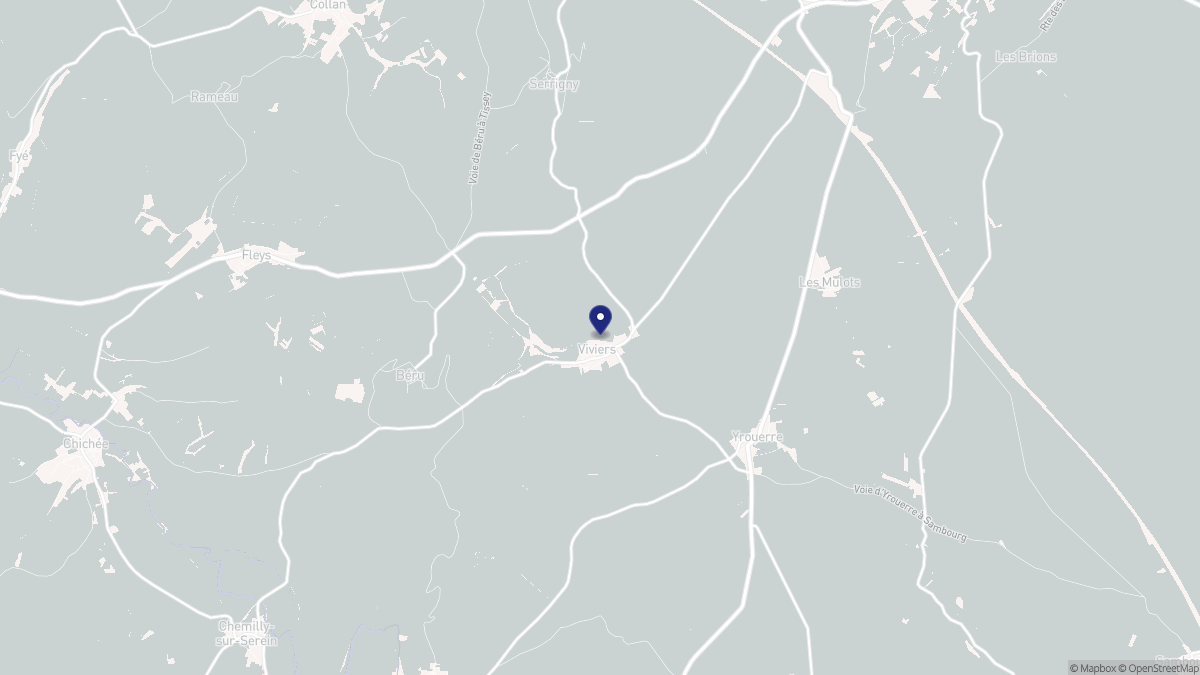 Aperçu cartographique de Viviers, centré sur la commune