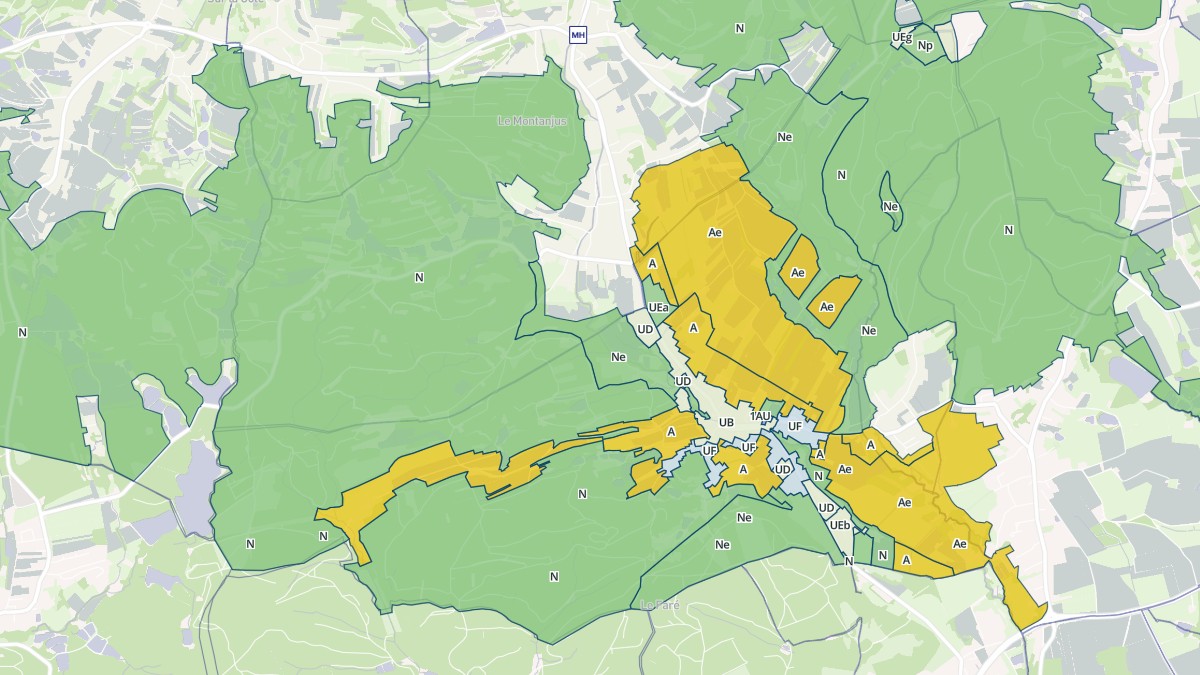 Aperçu cartographique de Anjoutey, centré sur la commune