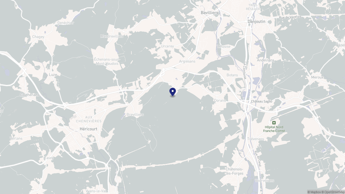 Aperçu cartographique de Banvillars, centré sur la commune