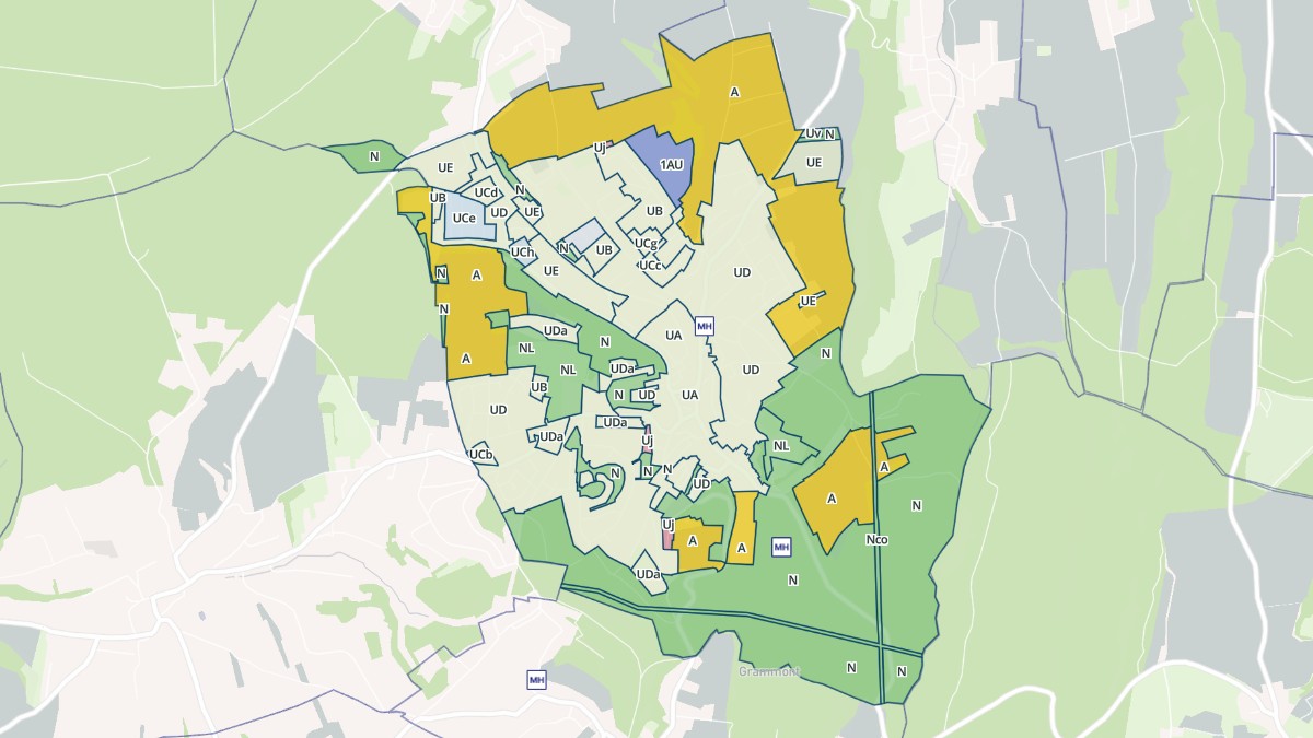 Aperçu cartographique de Beaucourt, centré sur la commune