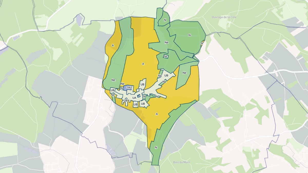 Aperçu cartographique de Buc, centré sur la commune