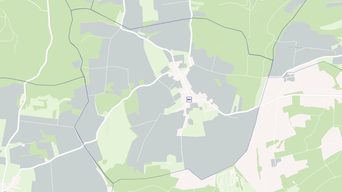 Aperçu cartographique de Croix, centré sur la commune