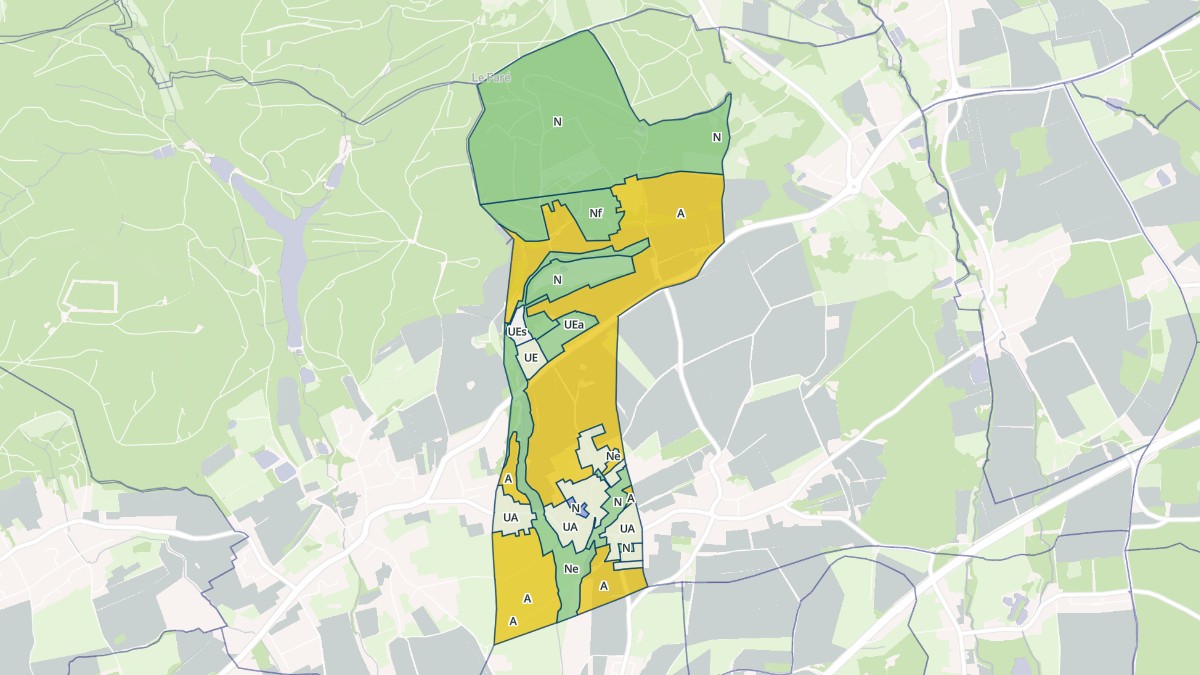 Aperçu cartographique de Eguenigue, centré sur la commune