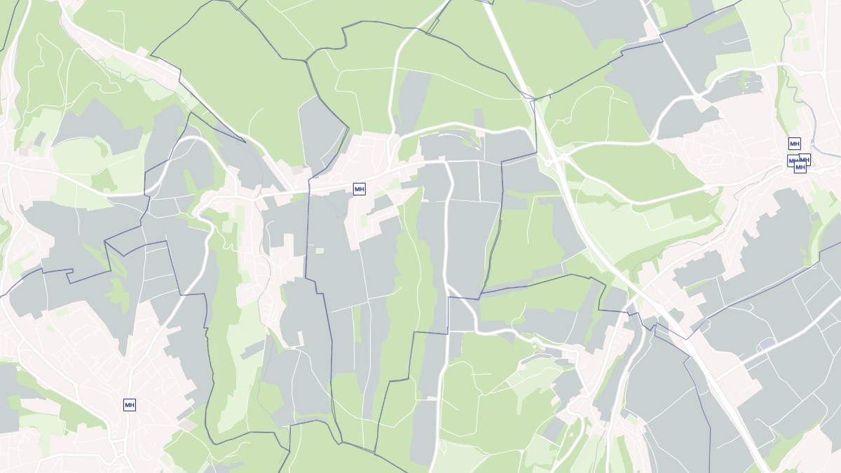 Aperçu cartographique de Fêche-l'Église, centré sur la commune
